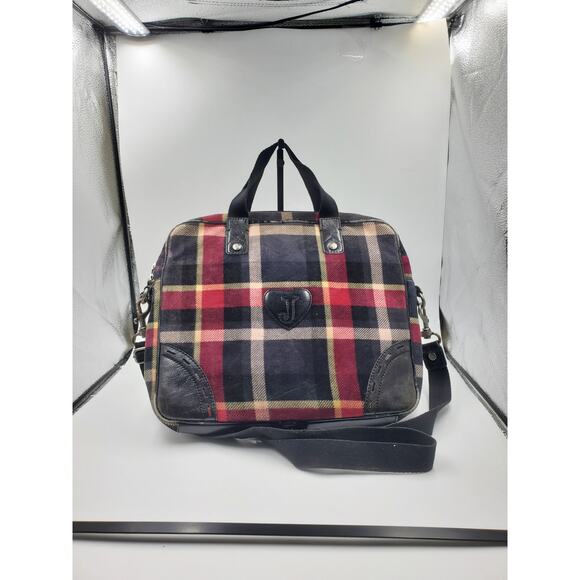Juicy Couture - Red Plaid Laptop Bag Y2K Vintage Rare! - Picture 15 of 16